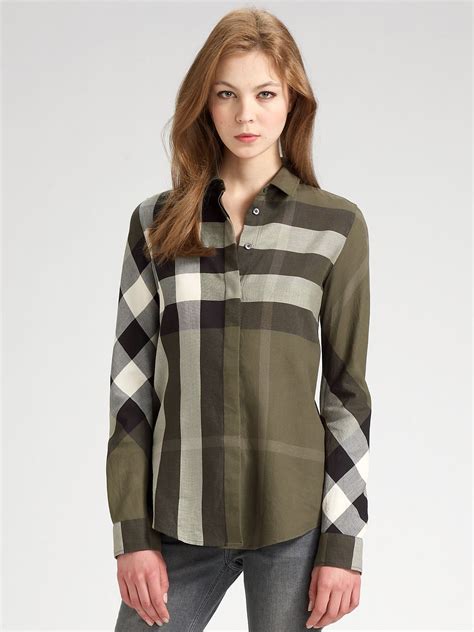 burberry brit green shirt|burberry brit shirt price.